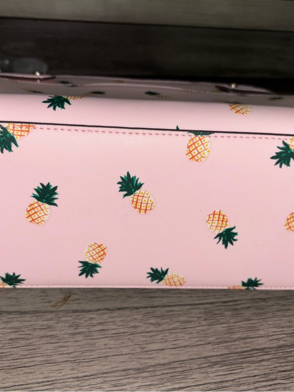 Kate Spade pineapple print satchel NWT W/Pineapple purse chain - Picture 10 of 11